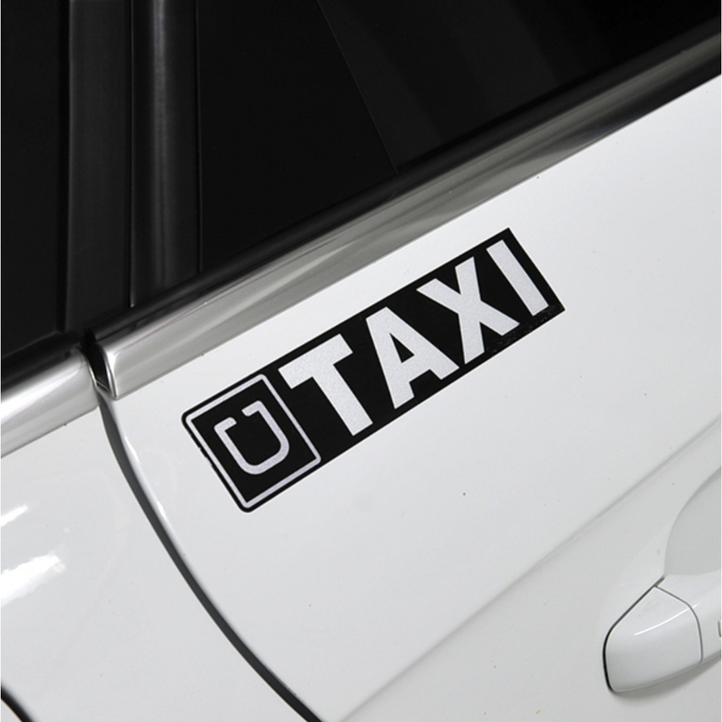 Sticker Phản Quang Dán Trang Trí Xe Hơi UBER TAXI