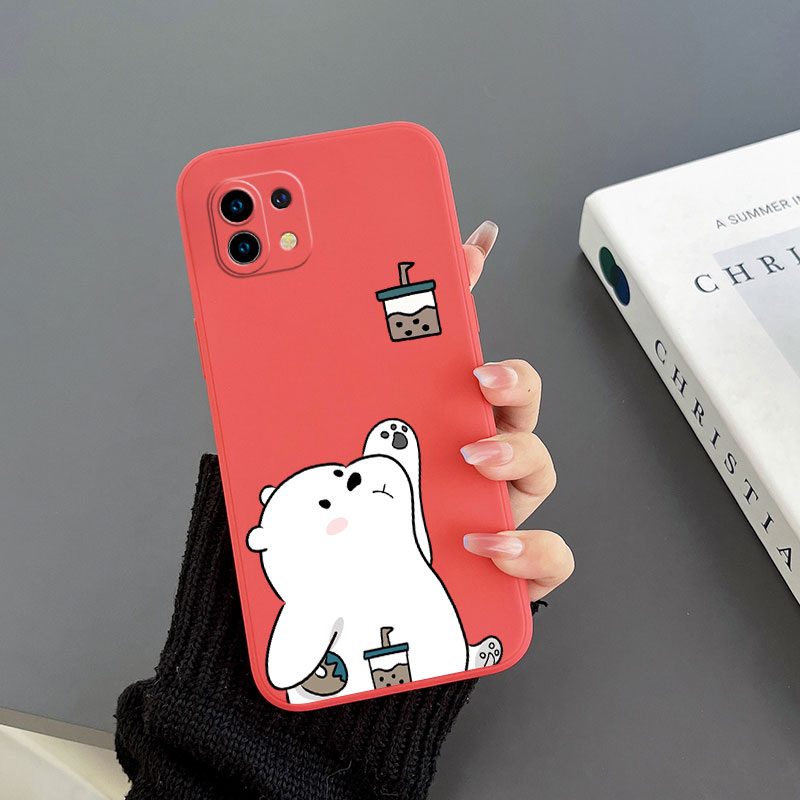 Ốp Điện Thoại Tpu Hình Gấu Uống Trà Sữa Cho Xiaomi 9 Xiaomi 9T PRO Xiaomi 10T Xiaomi 10T PRO Xiaomi POCO F3 Xiaomi POCO F3 GT