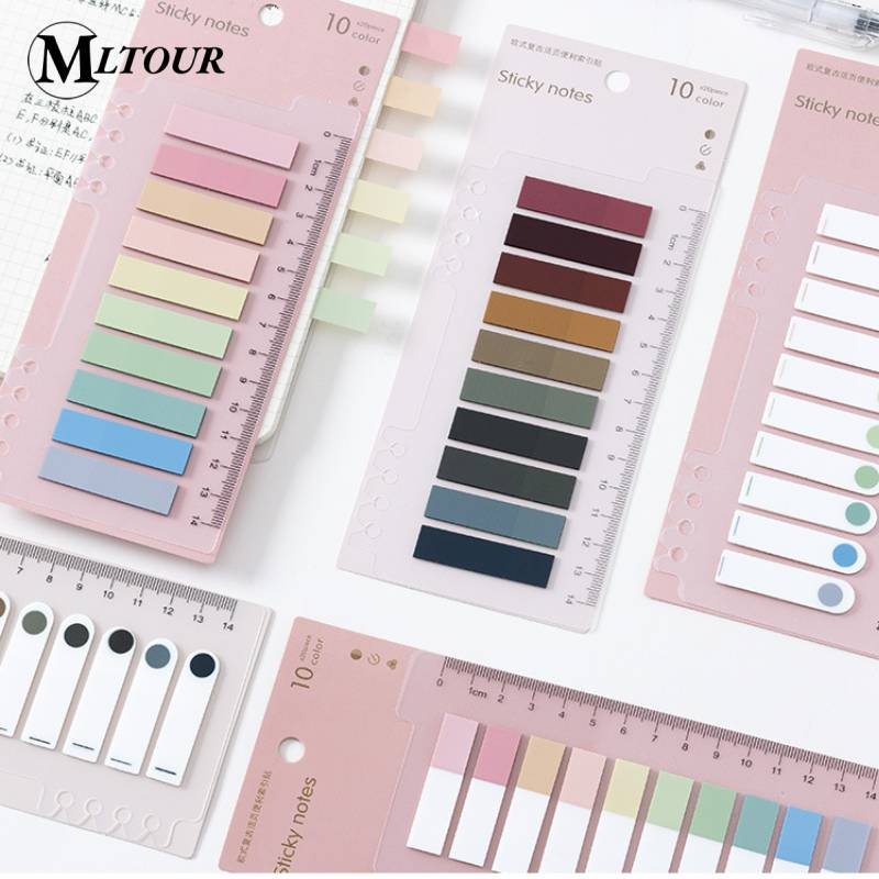 Morandi Set 200 giấy ghi chú đánh dấu trang nhiều màu sắc