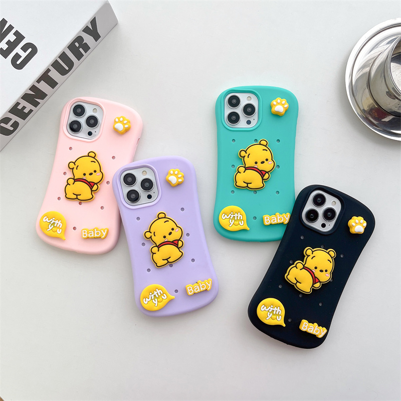 Ốp Điện Thoại Silicon Mềm Họa Tiết Gấu Pooh Hoạt Hình Cho iphone 14 13 12 11 pro MAX 6 6S 7 8 Plus X XS MAX XR