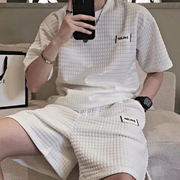 Bộ thể thao nam mùa hè tiếng nhật Set đồ bộ nam simple Áo Thun Tay Ngắn + Quần short Thời Trang Cho Cặp Đôi
