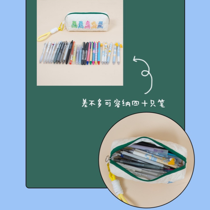 Set 50-60 Bút Chì Vải Nhung Mềm Hình Gấu Dễ Thương