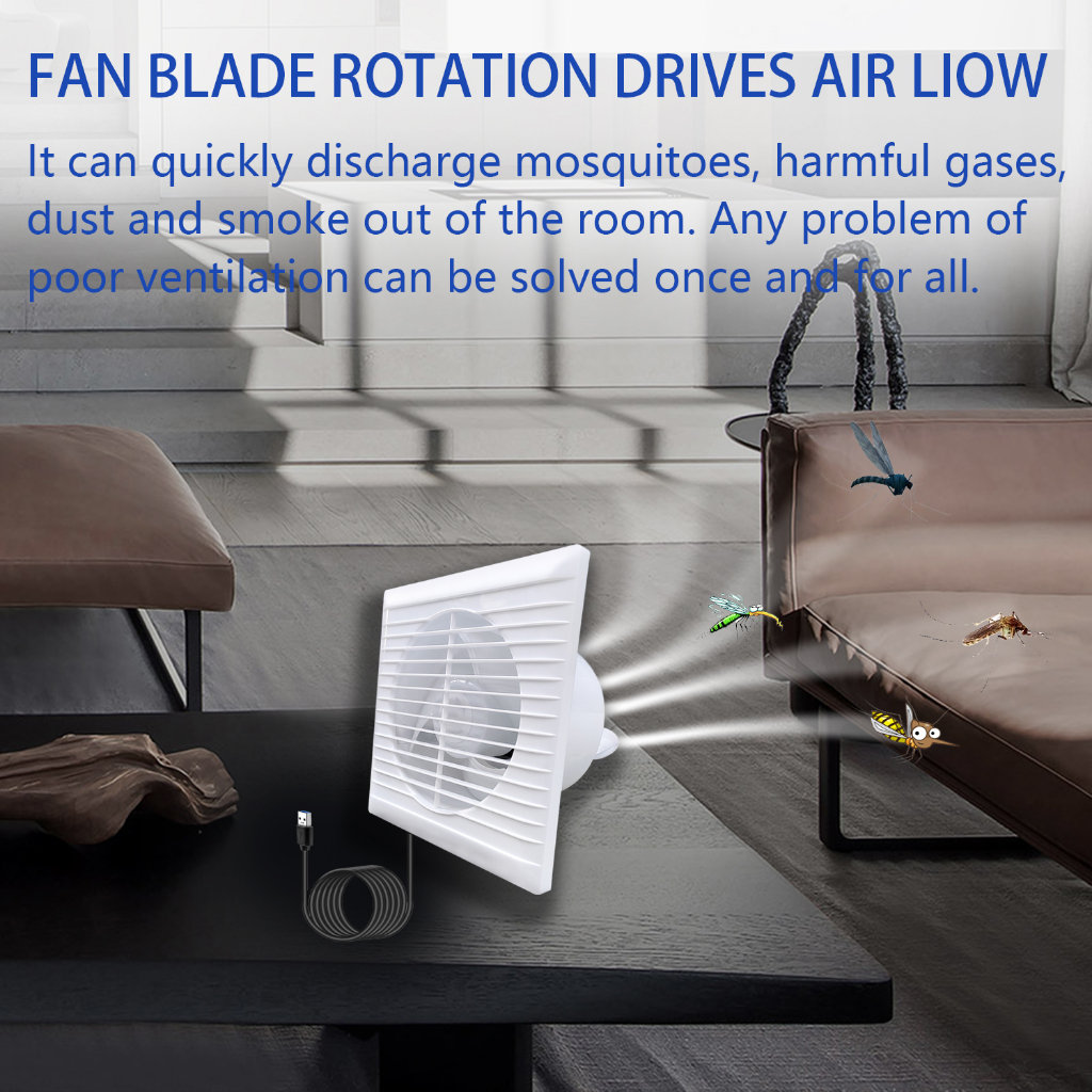 Tấm Pin Năng Lượng Mặt Trời 6W + Quạt Thông Gió Làm Mát 4 / 6 / 8-inch 5V Cho Nhà Kính / Gà