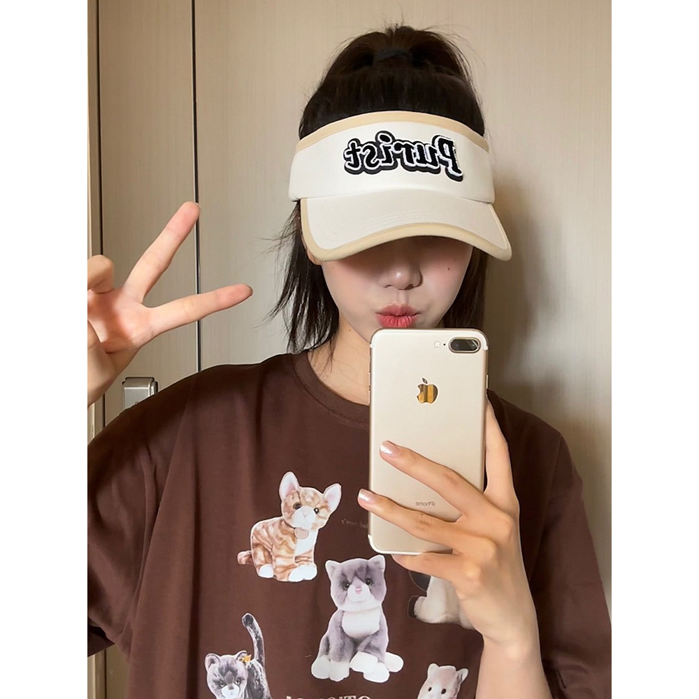Mũ Lưỡi Trai Hở Chóp In Chữ Phong Cách Hàn Quốc Thời Trang Mùa Hè 2023 Mới