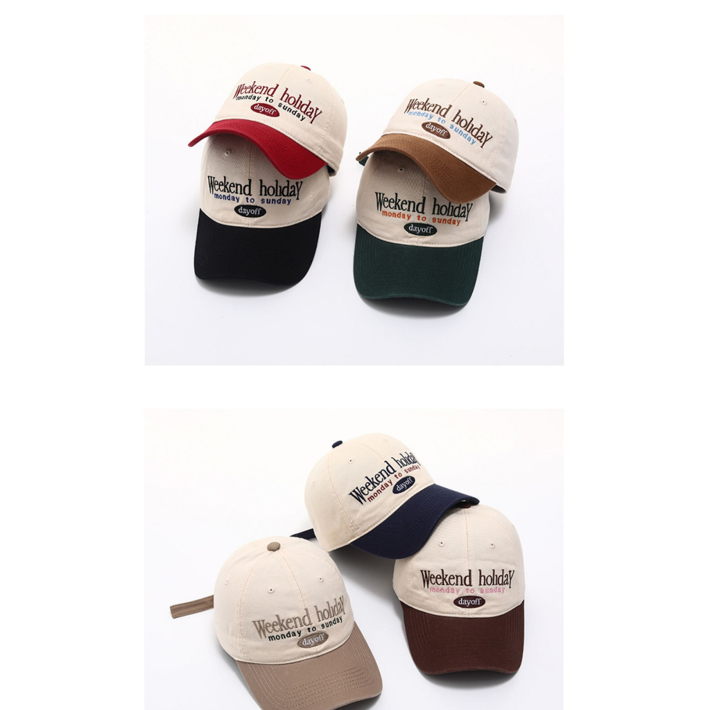 Mũ Lưỡi Trai Che Nắng Vành Rộng In Chữ Phối Màu Phong Cách Hàn Quốc Thời Trang Mùa Hè 2023 Mới