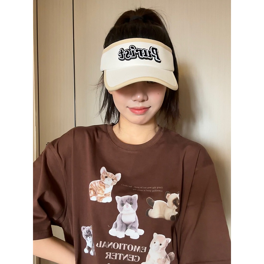 Mũ Lưỡi Trai Hở Chóp In Chữ Phong Cách Hàn Quốc Thời Trang Mùa Hè 2023 Mới