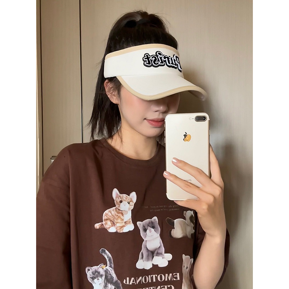 Mũ Lưỡi Trai Hở Chóp In Chữ Phong Cách Hàn Quốc Thời Trang Mùa Hè 2023 Mới