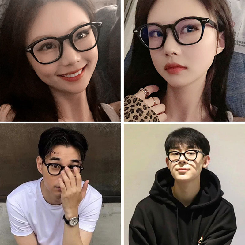 Gọng Kính Thời Trang TR90 Hình Oval Chống Ánh Sáng Xanh 5374