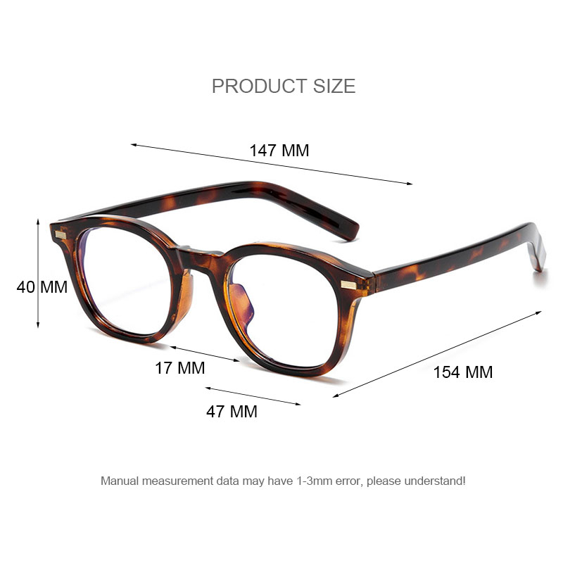 Gọng Kính Thời Trang TR90 Hình Oval Chống Ánh Sáng Xanh 5374