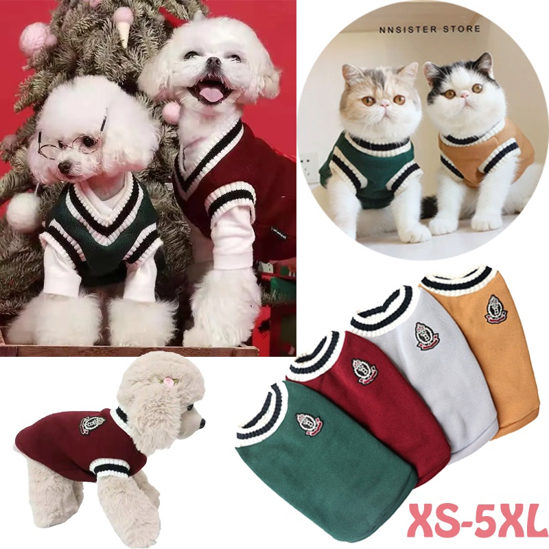 Áo dệt kim không tay thời trang thu đông mẫu mới cho chó phốc sóc / chó teddy cưng