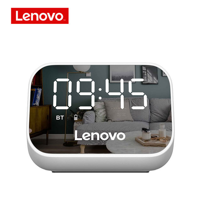 Loa Bluetooth Lenovo TS13 Không Dây Âm Thanh Siêu Trầm Có Đèn LED Hiển Thị Đồng Hồ Báo Thức