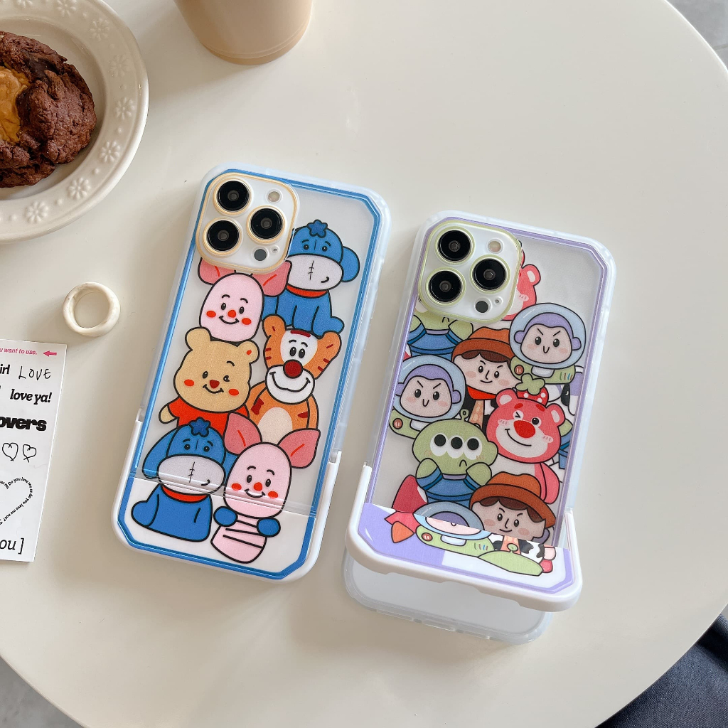 Ốp Lưng Chống Sốc Hình Con Gấu Hoạt Hình Cho iPhone 14Promax 14Pro 14 13Promax 13Pro 13 12 11Promax 11