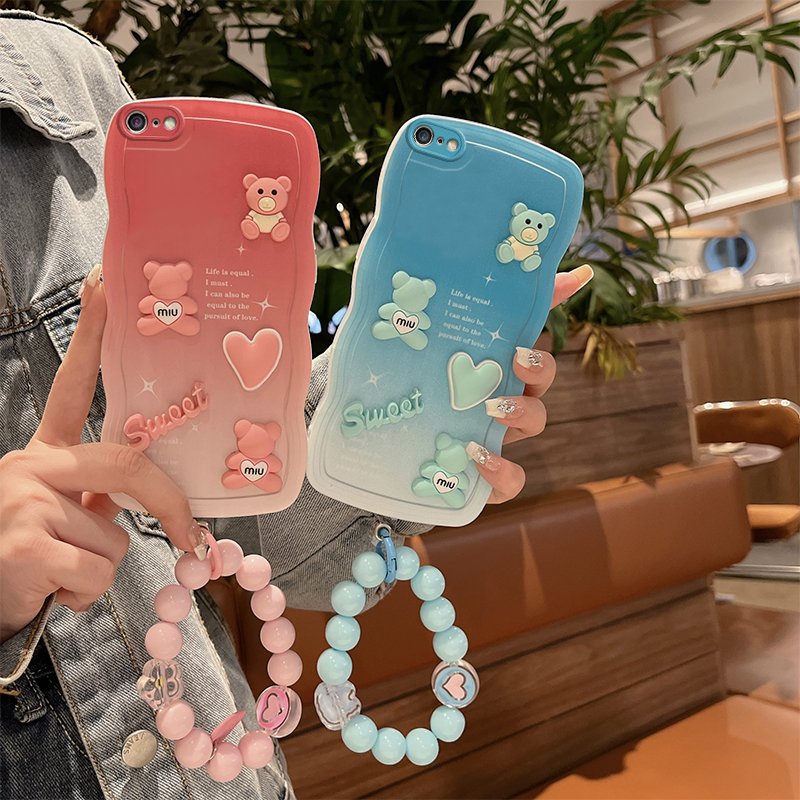 Ốp Điện Thoại Màu gradient Có Dây Đeo Cho iPhone 6 6s 7 8 6plus X XS XR XsMAX 11 pro max