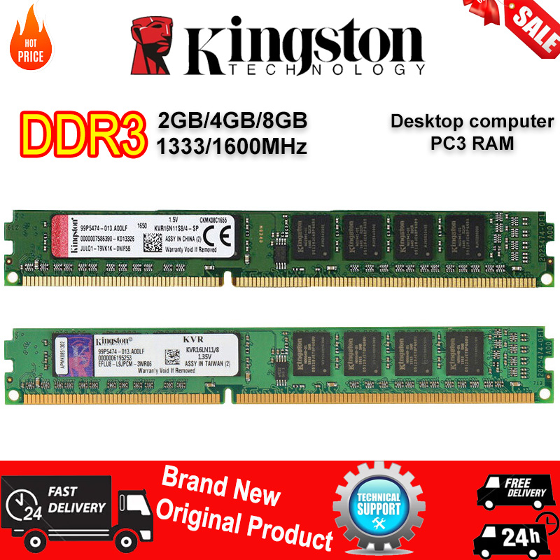 Bộ Nhớ RAM Kingston PC3 DDR3 2GB 4GB 8GB 1333 / 1600MHz