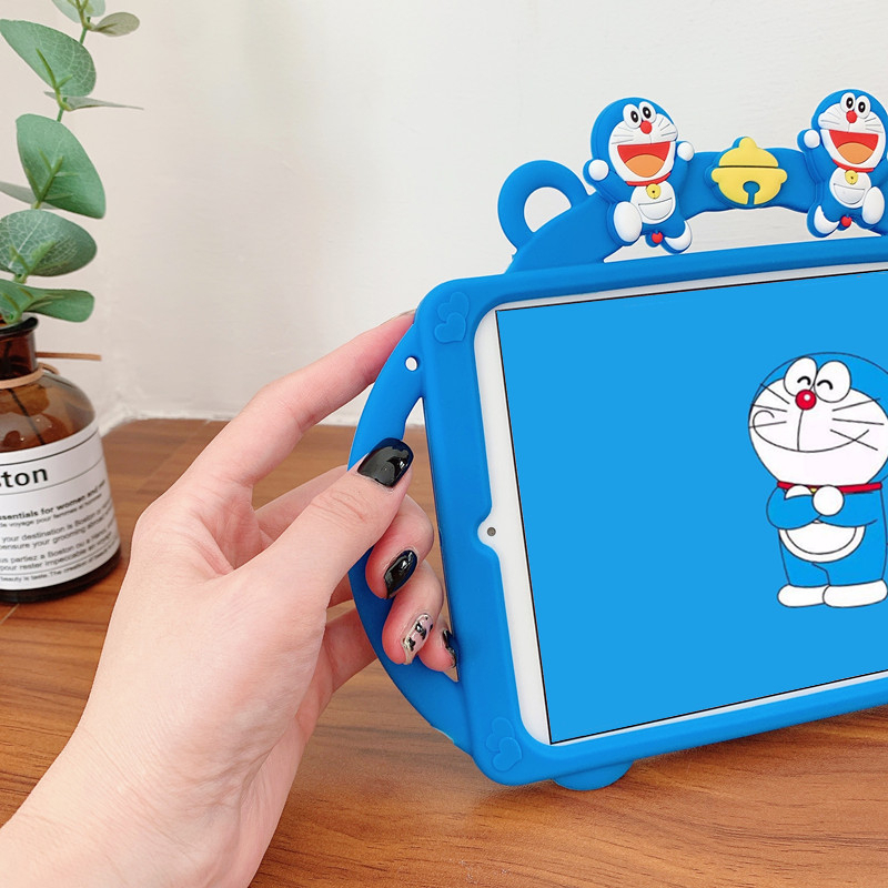 For Samsung Galaxy Tab A8 10.5 2021 SM-X200 X205 Cartoon Pattern Soft Silicone Case With Stand Shockproof Tablet Cover