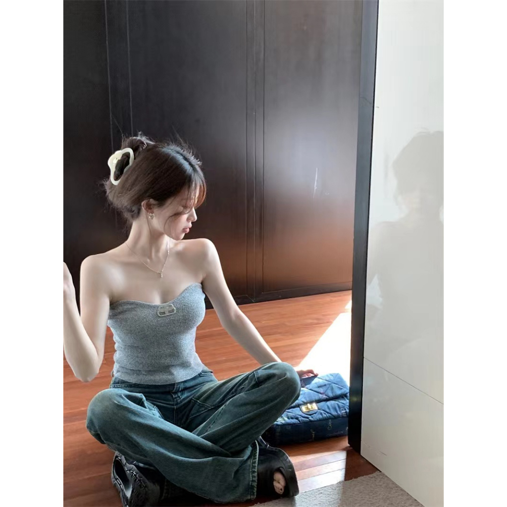 Cocory vn Áo Croptop Dệt Kim Sát Nách Thiết Kế Trễ Vai 4 Màu Sắc Lựa Chọn | BigBuy360 - bigbuy360.vn