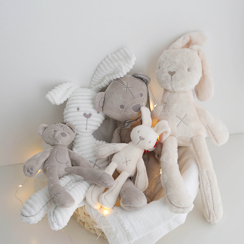 Thú Nhồi Bông Hình Thỏ Chân Dài Mềm Mại Cho Bé