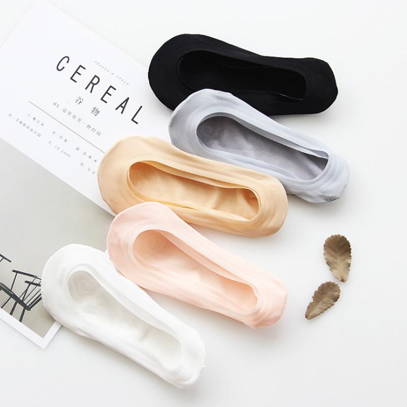 FHYL Vớ Nylon Ngắn Màu Trơn Thoải Mái Không Trượt Màu Sắc Trơn Dành Cho Nữ