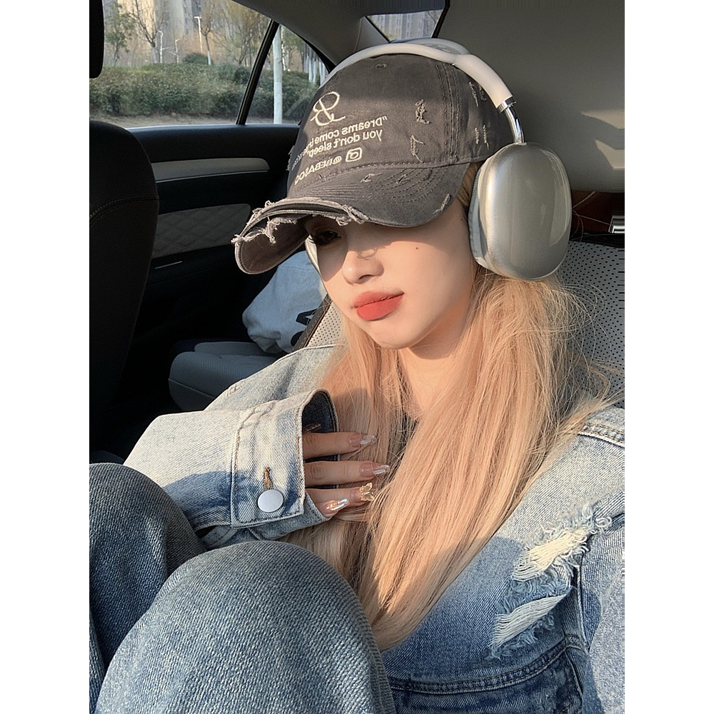 Mũ Lưỡi Trai Mềm Thêu Chữ Phong Cách Hàn Quốc Cho Nữ