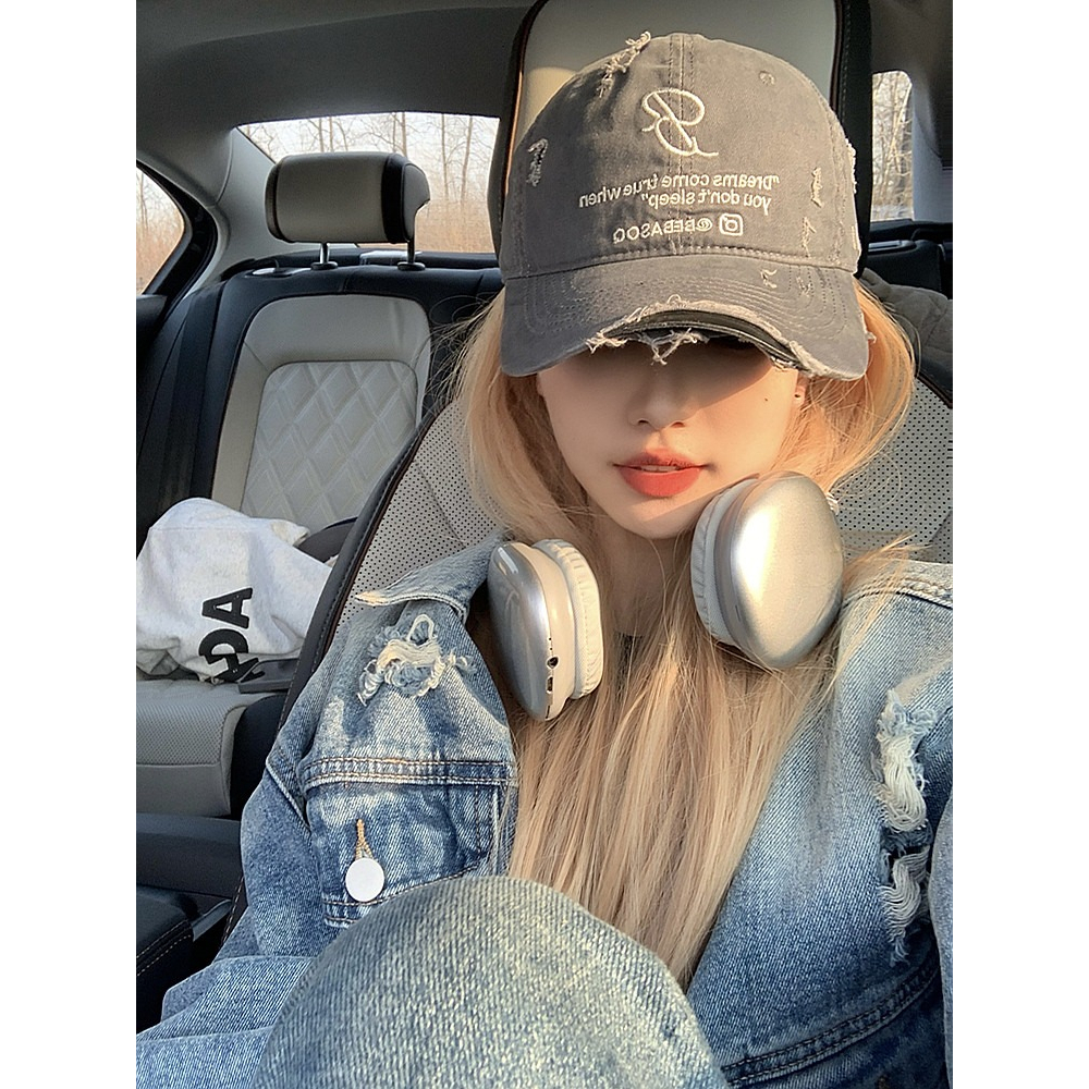 Mũ Lưỡi Trai Mềm Thêu Chữ Phong Cách Hàn Quốc Cho Nữ