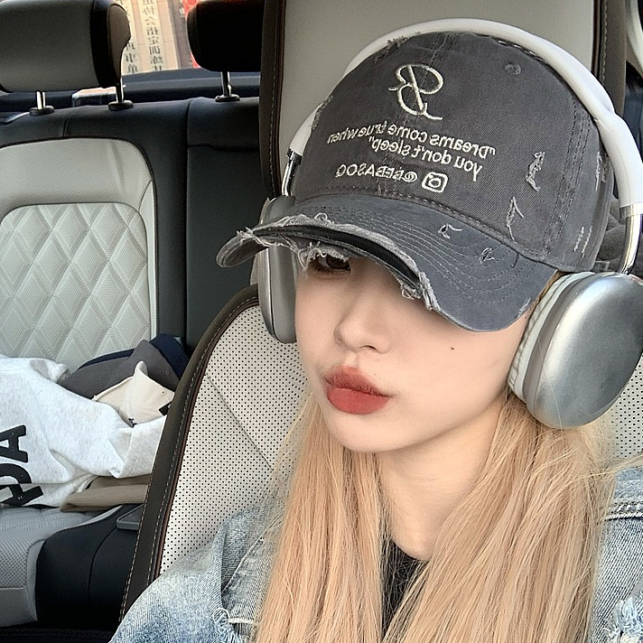 Mũ Lưỡi Trai Mềm Thêu Chữ Phong Cách Hàn Quốc Cho Nữ