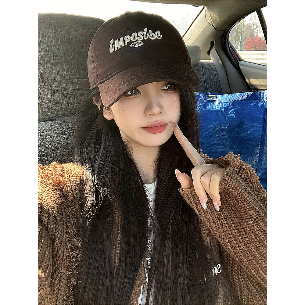 Mũ Lưỡi Trai Thêu Chữ Phong Cách Hàn Quốc Mới Cho Nữ