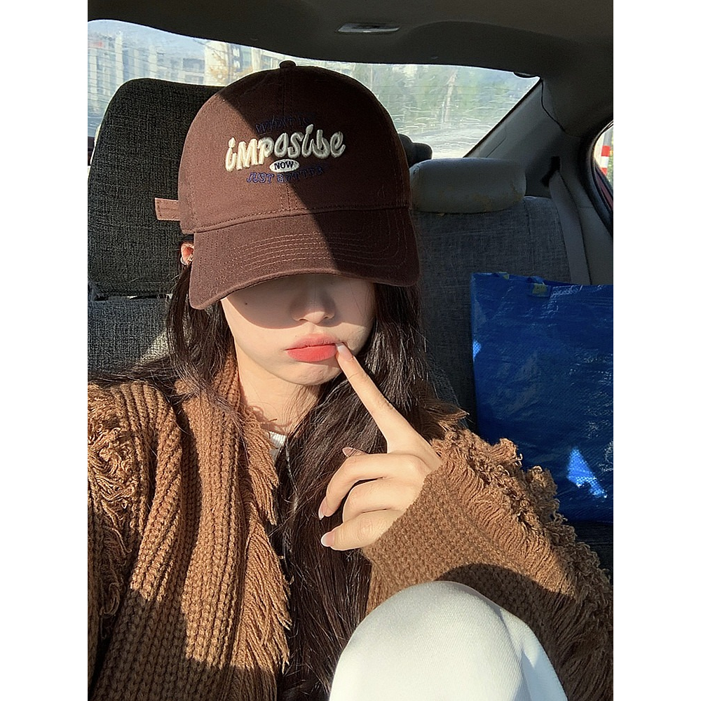 Mũ Lưỡi Trai Thêu Chữ Phong Cách Hàn Quốc Mới Cho Nữ