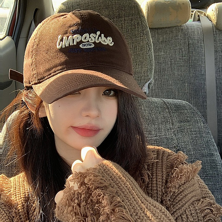 Mũ Lưỡi Trai Thêu Chữ Phong Cách Hàn Quốc Mới Cho Nữ