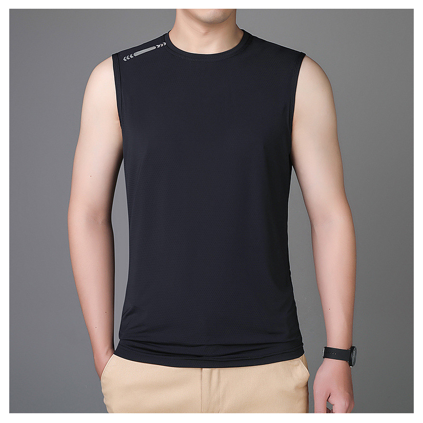 Áo Ba Lỗ Thể Thao Bằng Lụa Lạnh Nhanh Khô Size Lớn 40-140KG Cho Nam