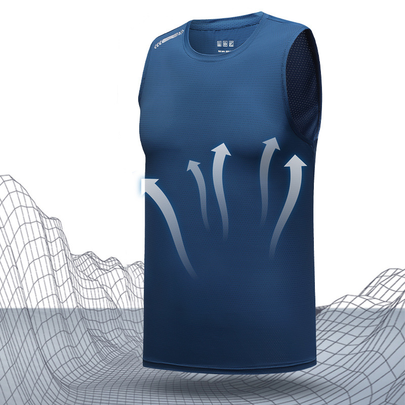 Áo Ba Lỗ Thể Thao Bằng Lụa Lạnh Nhanh Khô Size Lớn 40-140KG Cho Nam