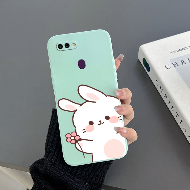 Ốp Điện Thoại Tpu Họa Tiết Hoa Và Thỏ Cho Oppo A17 Oppo RENO 8T 4G Oppo A1pro Oppo A74 5G Oppo A77 Oppo A77S