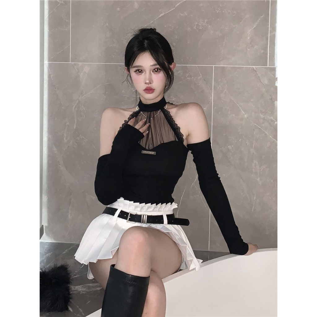 Áo Croptop Hai Dây Phối Ren Hở Lưng Dáng Ôm Thời Trang Mùa Hè Hàng Mới 2023 Dành Cho Bạn Gái