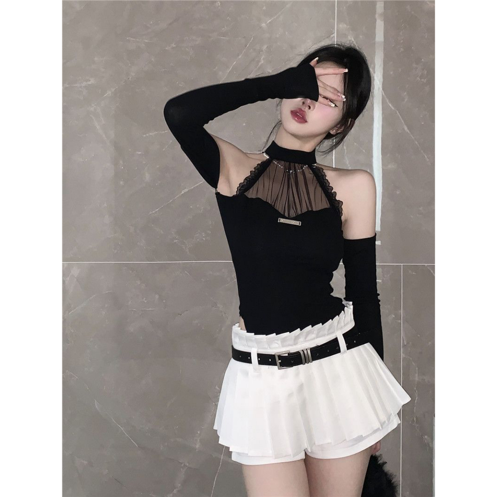 Áo Croptop Hai Dây Phối Ren Hở Lưng Dáng Ôm Thời Trang Mùa Hè Hàng Mới 2023 Dành Cho Bạn Gái