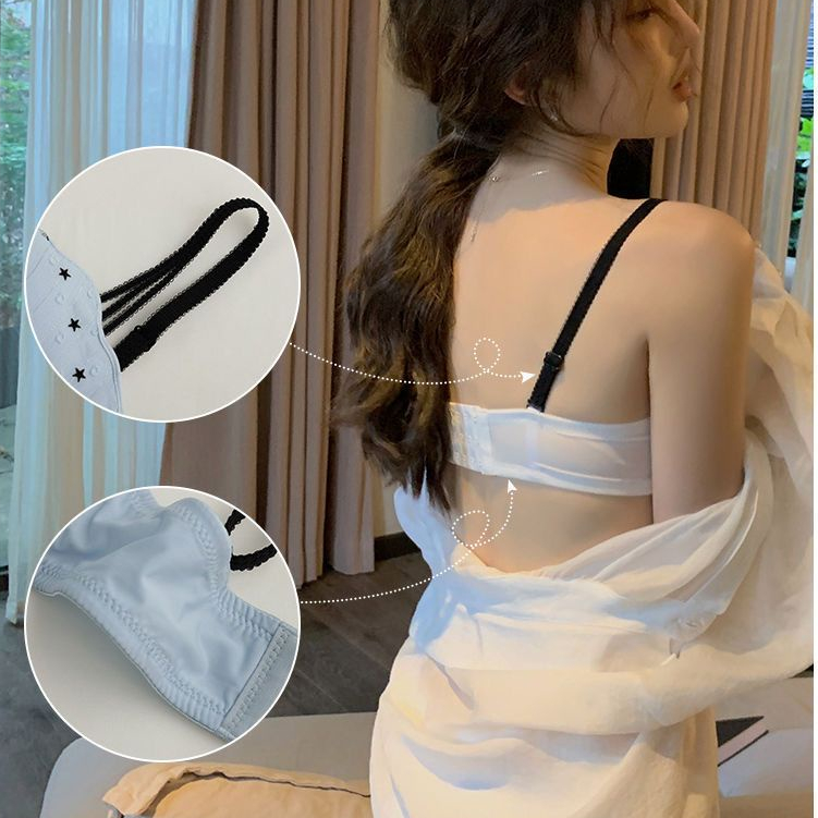 Áo Ngực Ren Không Gọng Thép Chống Chảy Xệ Có Thể Điều Chỉnh Phong Cách Quyến Rũ