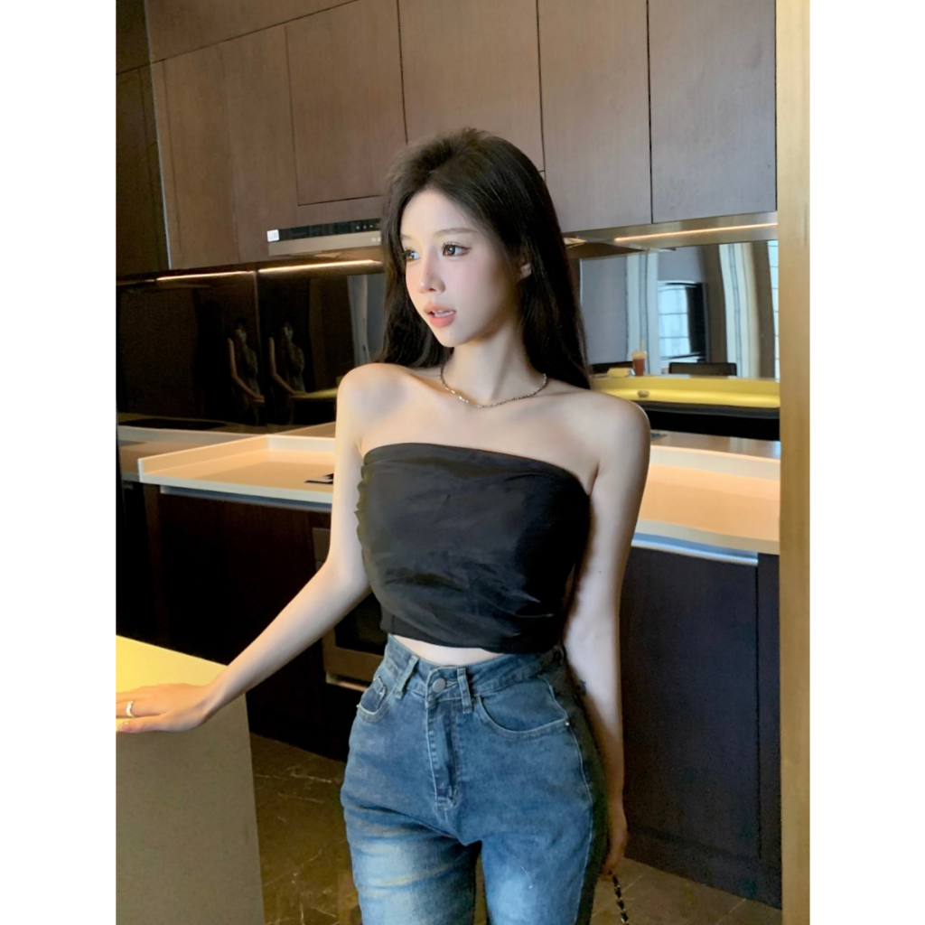 Áo Lưới Không Dây Dáng Ôm Gợi Cảm Dành Cho Nữ