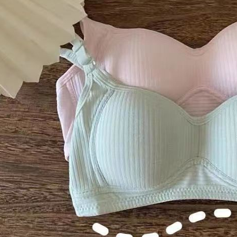 Áo Ngực Cotton Không Gọng Chống Chảy Xệ Thiết Kế Đơn Giản Phong Cách Nhật Bản Cho Nữ