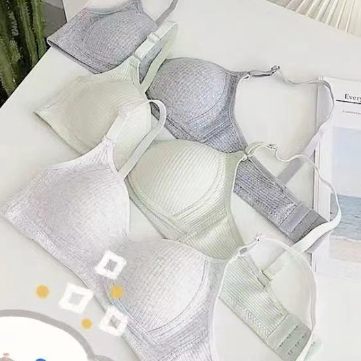 Áo Ngực Cotton Không Gọng Chống Chảy Xệ Thiết Kế Đơn Giản Phong Cách Nhật Bản Cho Nữ