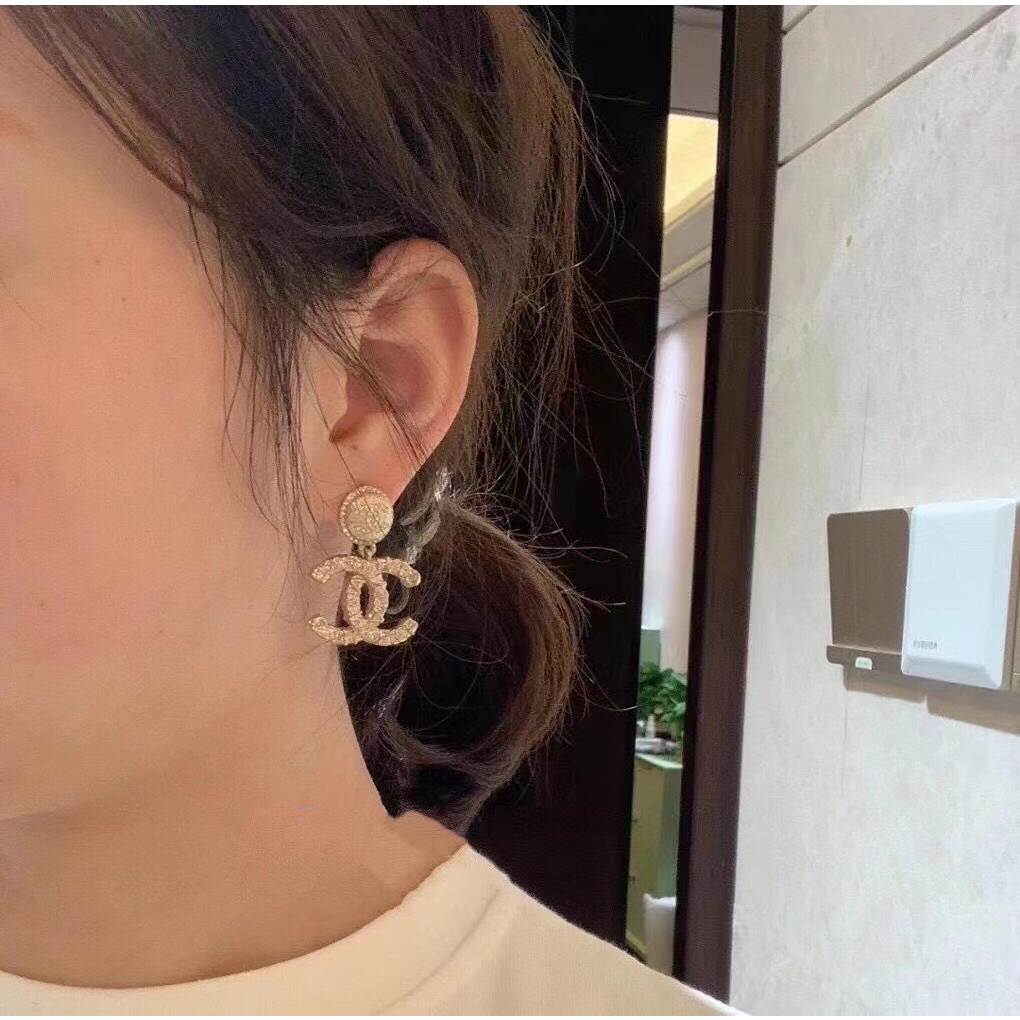 Bông Tai Mạ Vàng 18K Hình Chữ C Thời Trang