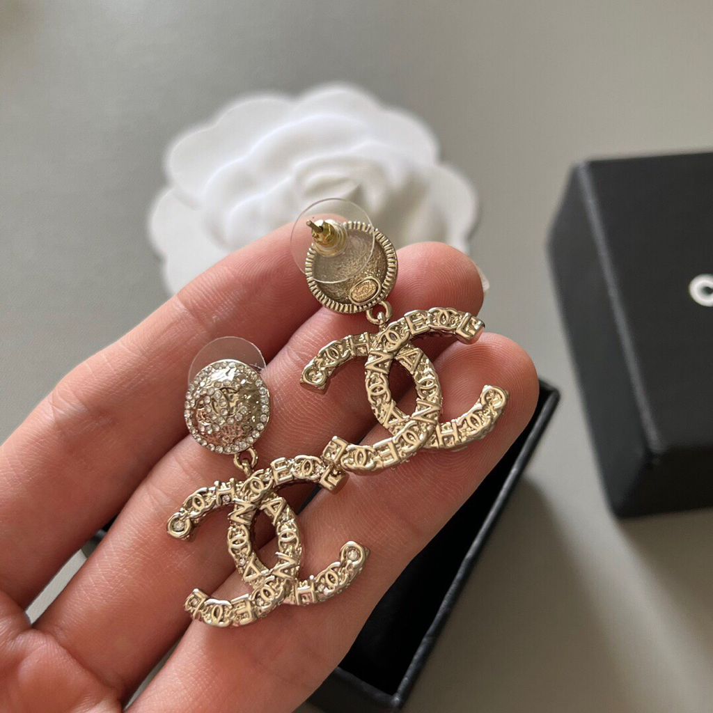 Bông Tai Mạ Vàng 18K Hình Chữ C Thời Trang