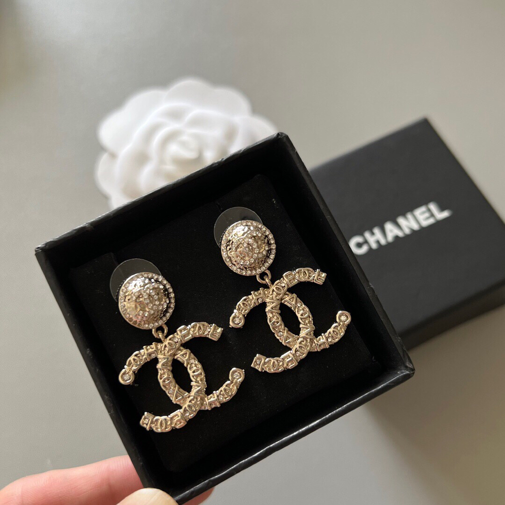 Bông Tai Mạ Vàng 18K Hình Chữ C Thời Trang
