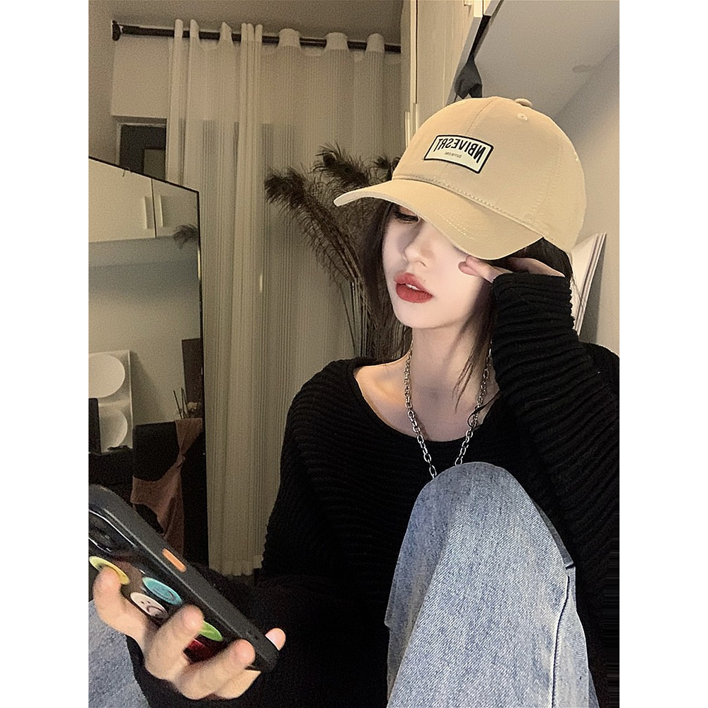 Mũ Lưỡi Trai Mềm Thêu Chữ Phong Cách Retro Nhật Bản