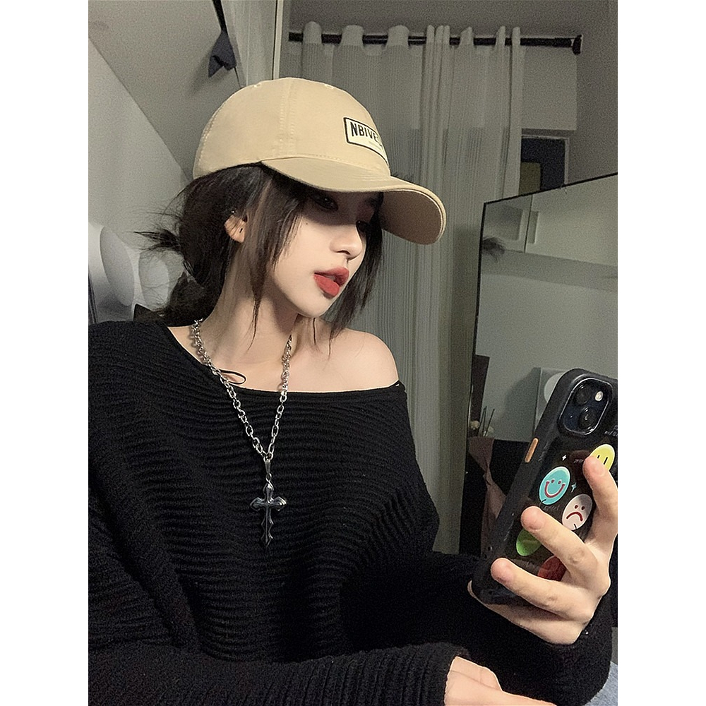 Mũ Lưỡi Trai Mềm Thêu Chữ Phong Cách Retro Nhật Bản