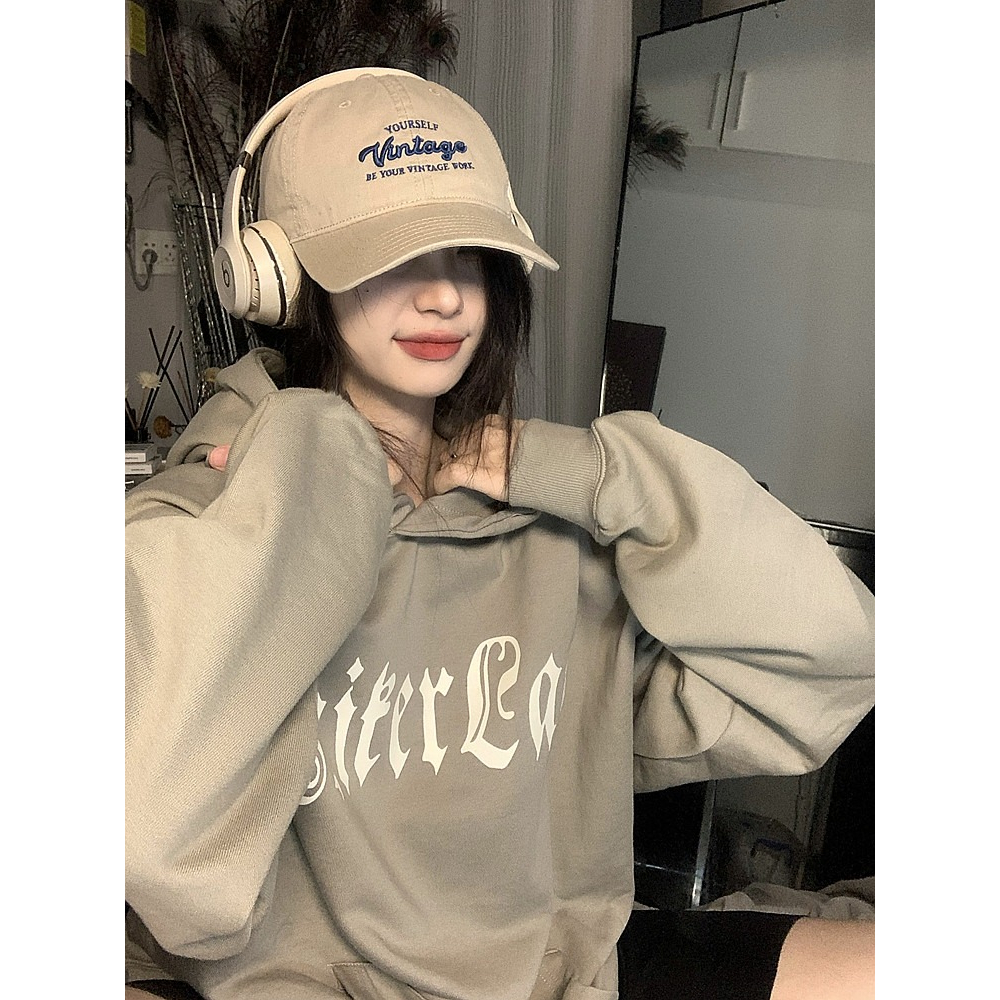 Mũ Lưỡi Trai Mềm Mại In Chữ Phong Cách Retro Mỹ Cá Tính