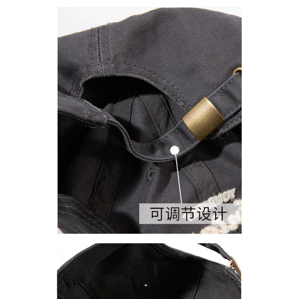 Mũ Lưỡi Trai Mềm Mại In Chữ Phong Cách Retro Mỹ Cá Tính