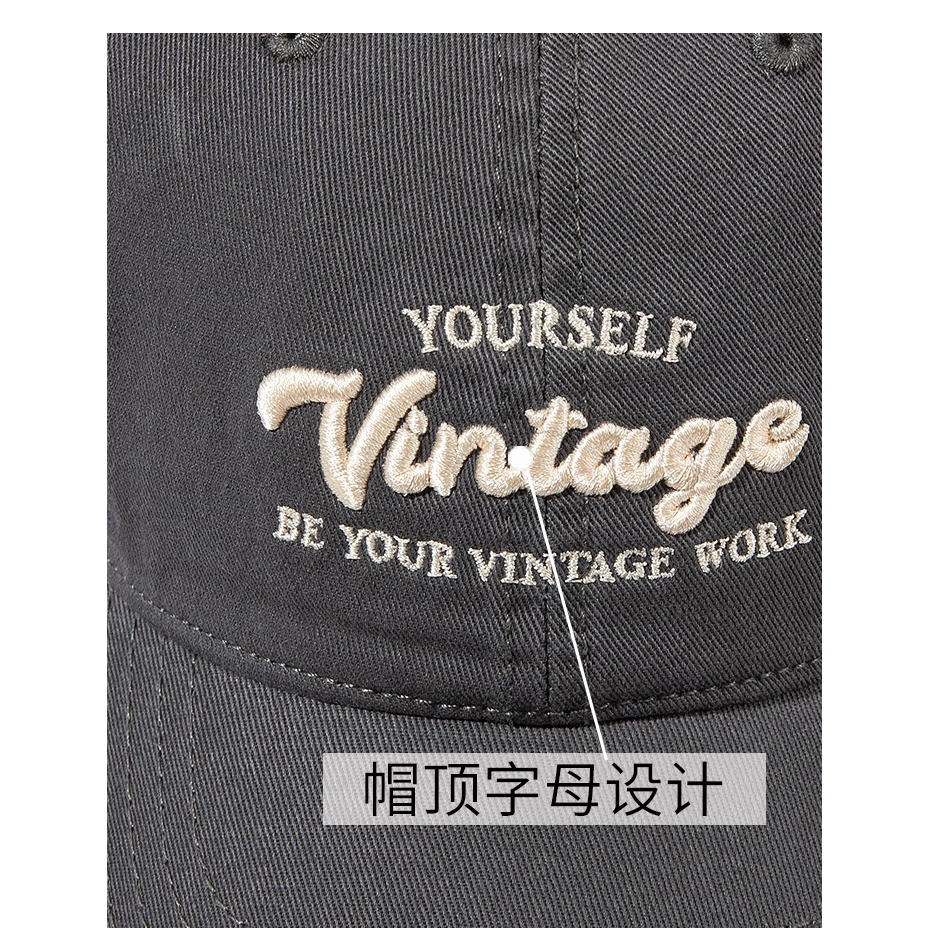 Mũ Lưỡi Trai Mềm Mại In Chữ Phong Cách Retro Mỹ Cá Tính