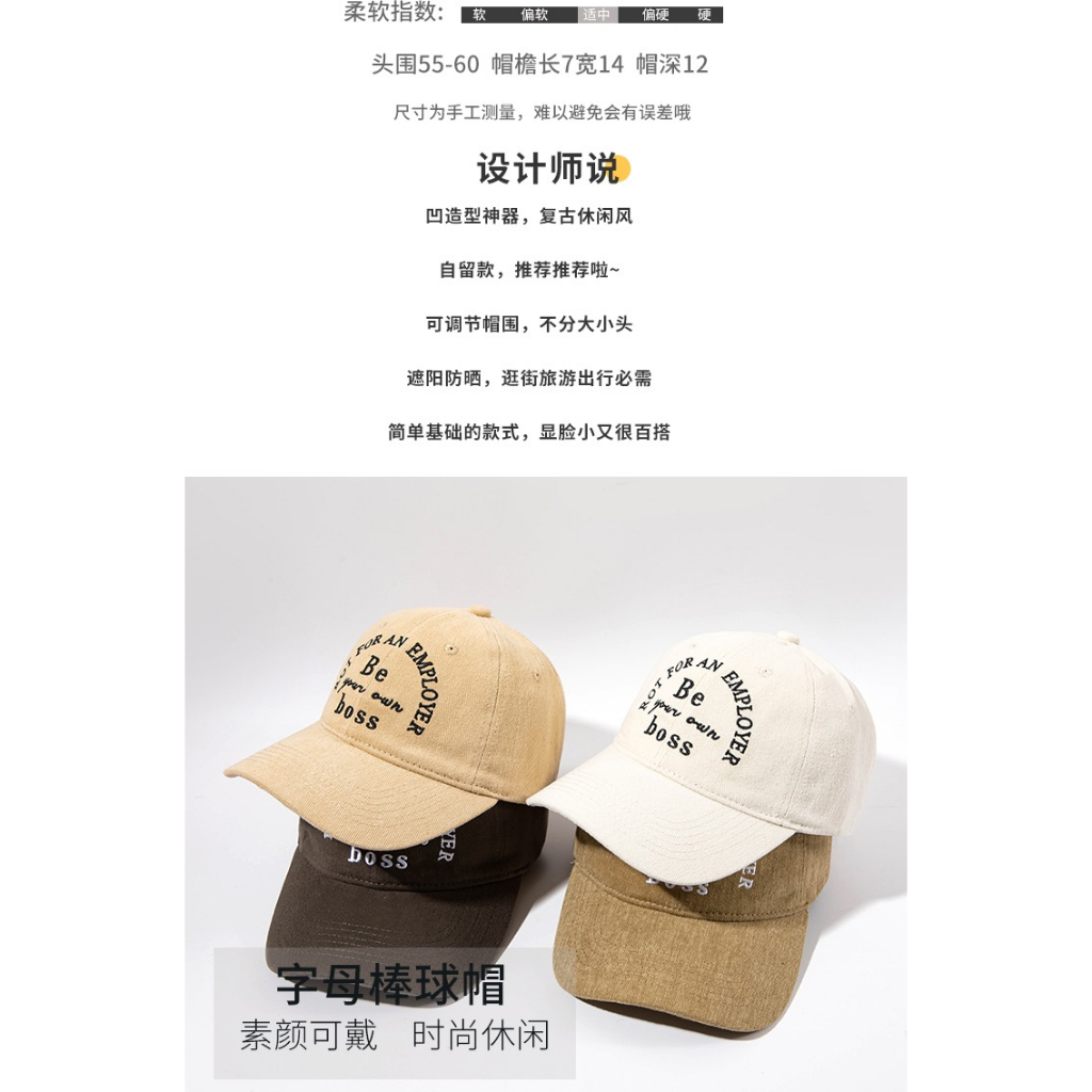 Mũ Lưỡi Trai Thêu Chữ Phong Cách Hàn Quốc Thời Trang Cho Nữ