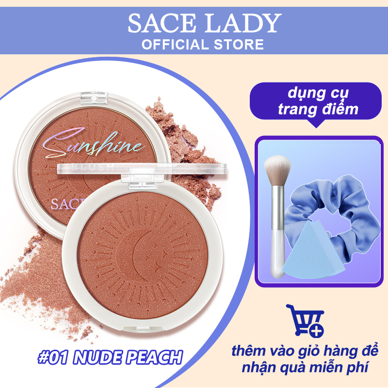 Phấn má hồng SACE LADY Sunshine Phấn má hồng 3 màu Mỹ phẩm trang điểm 6g