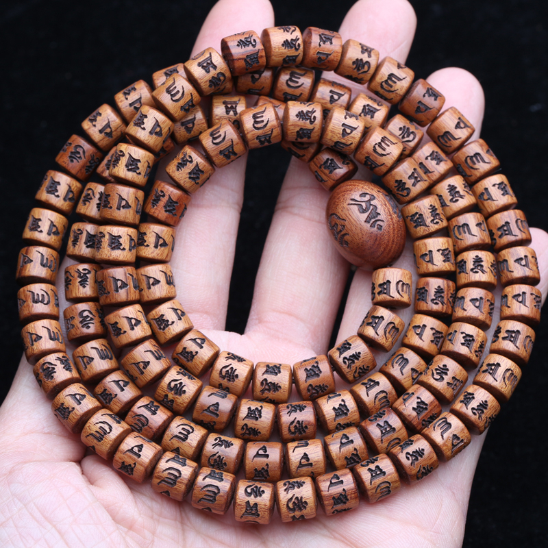 Chuỗi 108 Hạt Gỗ Tự Nhiên 8mm Dùng Làm Vòng Đeo Tay