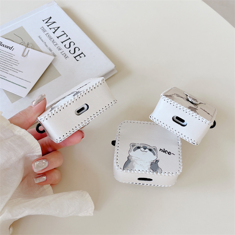 Vỏ Bảo Vệ Hộp Sạc Tai nghe không dây Airpods pro / 3 / 2 / 1 3 2 1 Pro2 Bằng Da Hình Mèo Hello kitty Dễ Thương