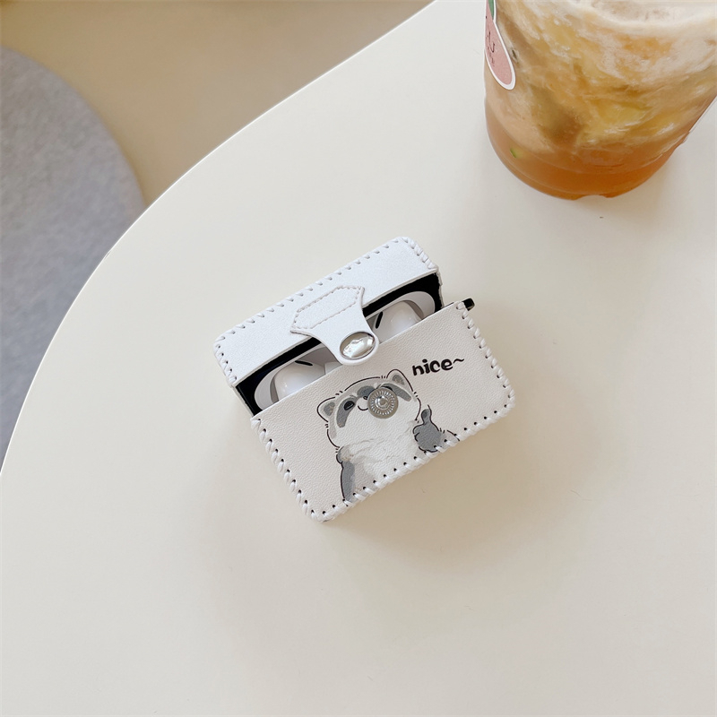 Vỏ Bảo Vệ Hộp Sạc Tai nghe không dây Airpods pro / 3 / 2 / 1 3 2 1 Pro2 Bằng Da Hình Mèo Hello kitty Dễ Thương